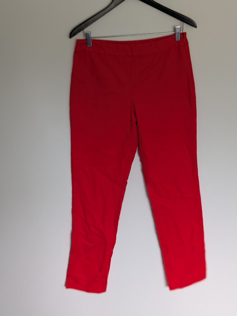 Natori Reddish Orange Side Zip Stretch Cotton Ankle Dress Pants - Women's 10